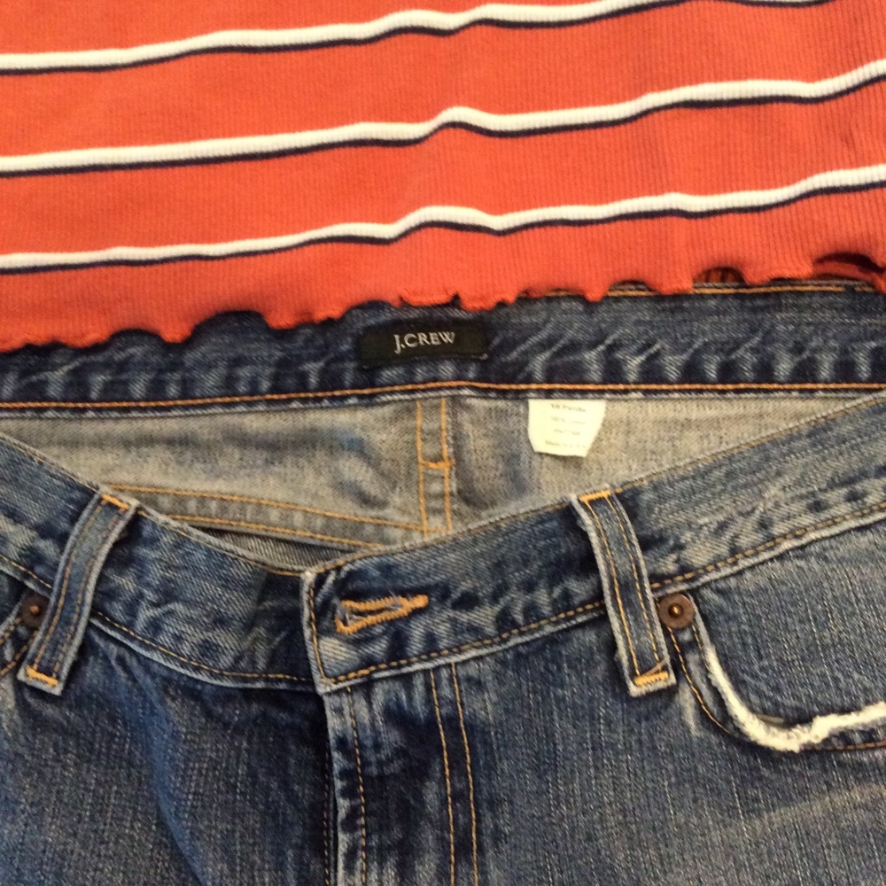 J crew 10p boot cut cropped jeans 100% cotton - Picture 4 of 6
